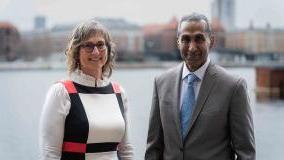 Jacobs Chief Executive Officer Bob Pragada and Jacobs Director of Life Sciences Operations, Denmark Lene Bjerregaard